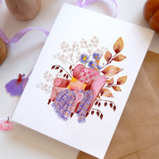 CARTE (+enveloppe kraft) - Fauteuil d'automne