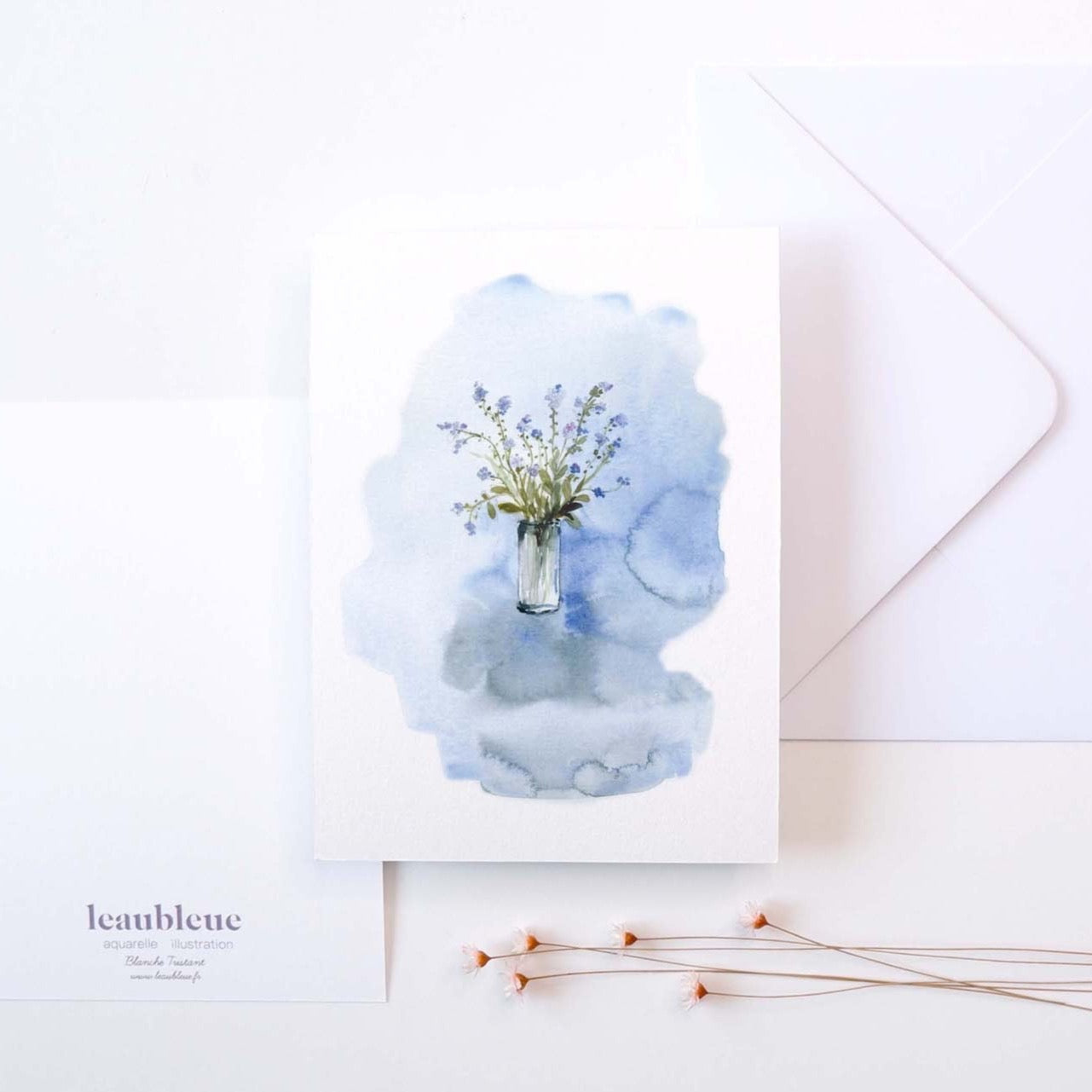 CARTE (+enveloppe blanche) - Forget me not