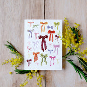 CARTE (+enveloppe rose poudrée) - Noeuds