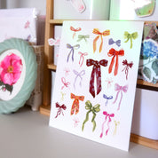 CARTE (+enveloppe rose poudrée) - Noeuds