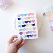 CARTE (+enveloppe blanche) - coeurs