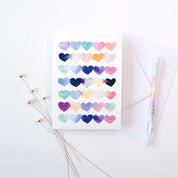 CARTE (+enveloppe blanche) - coeurs