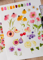 Atelier "Fleurs et fruits" 🫐🌷🍒 à PARIS Vendredi 10 juillet (APRÈS MIDI)