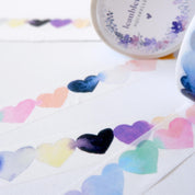 Washi tape coeurs pastel