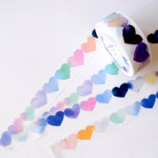 Washi tape coeurs pastel
