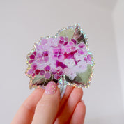 Sticker vinyle "Hortensia paillettes"