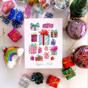 Carte double "Cadeaux" + enveloppe kraft