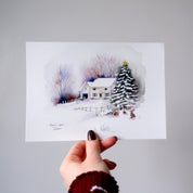 Affiche Maison sous la neige