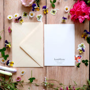 CARTE petit vase Jacinthe (+enveloppe jaune pâle)