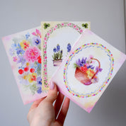 CARTE petit vase Jacinthe (+enveloppe jaune pâle)