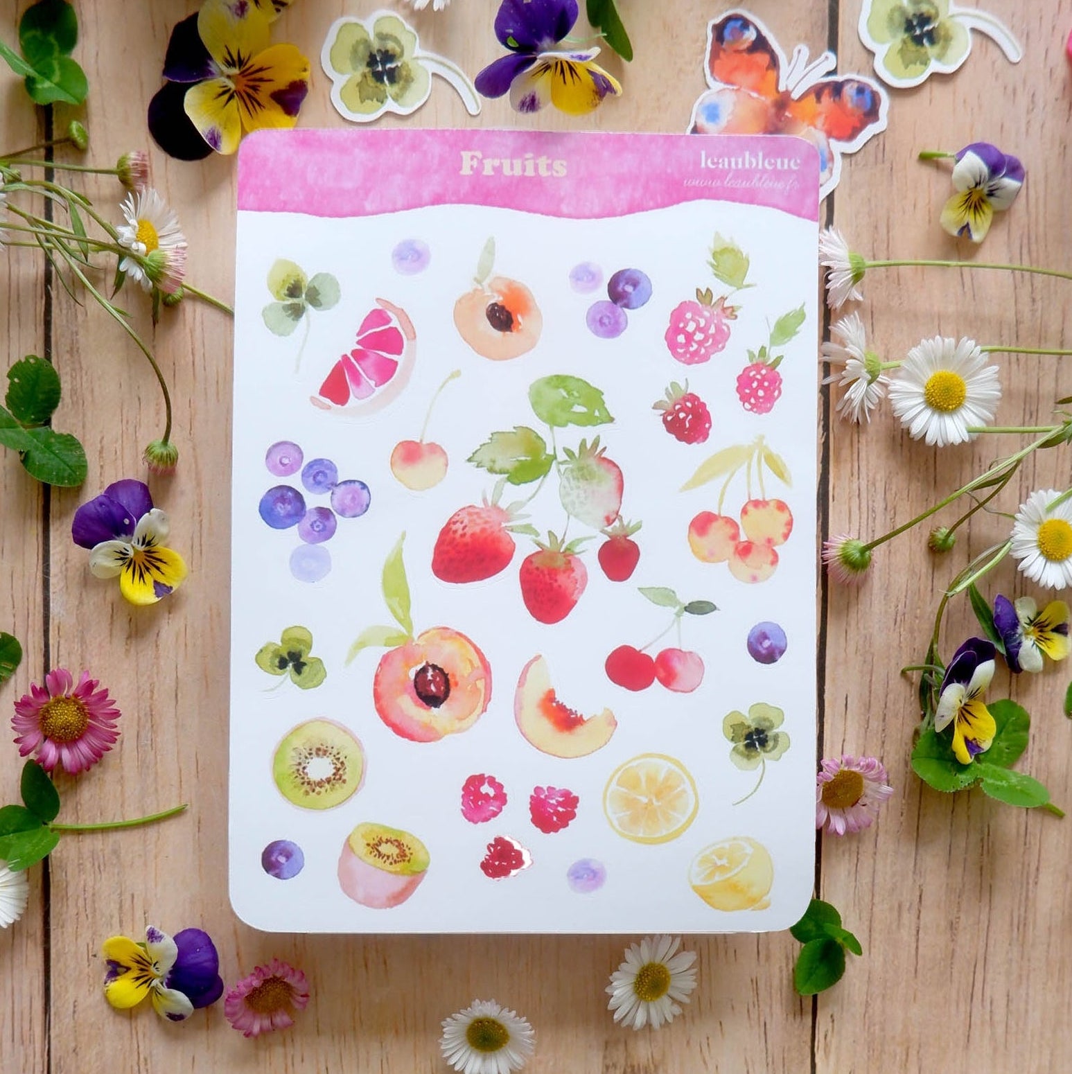 Planche de stickers - Fruits
