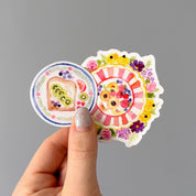 Lot de stickers vinyle "Assiettes fruitées"