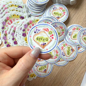Lot de stickers vinyle "Assiettes fruitées"