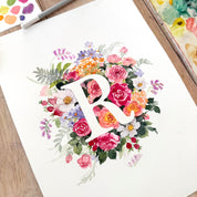 Monogramme décoré "R"