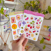 Planche de stickers - Timbres Fleuris