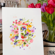 Monogramme décoré "E"