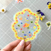 Sticker Suncatcher Retour au jardin