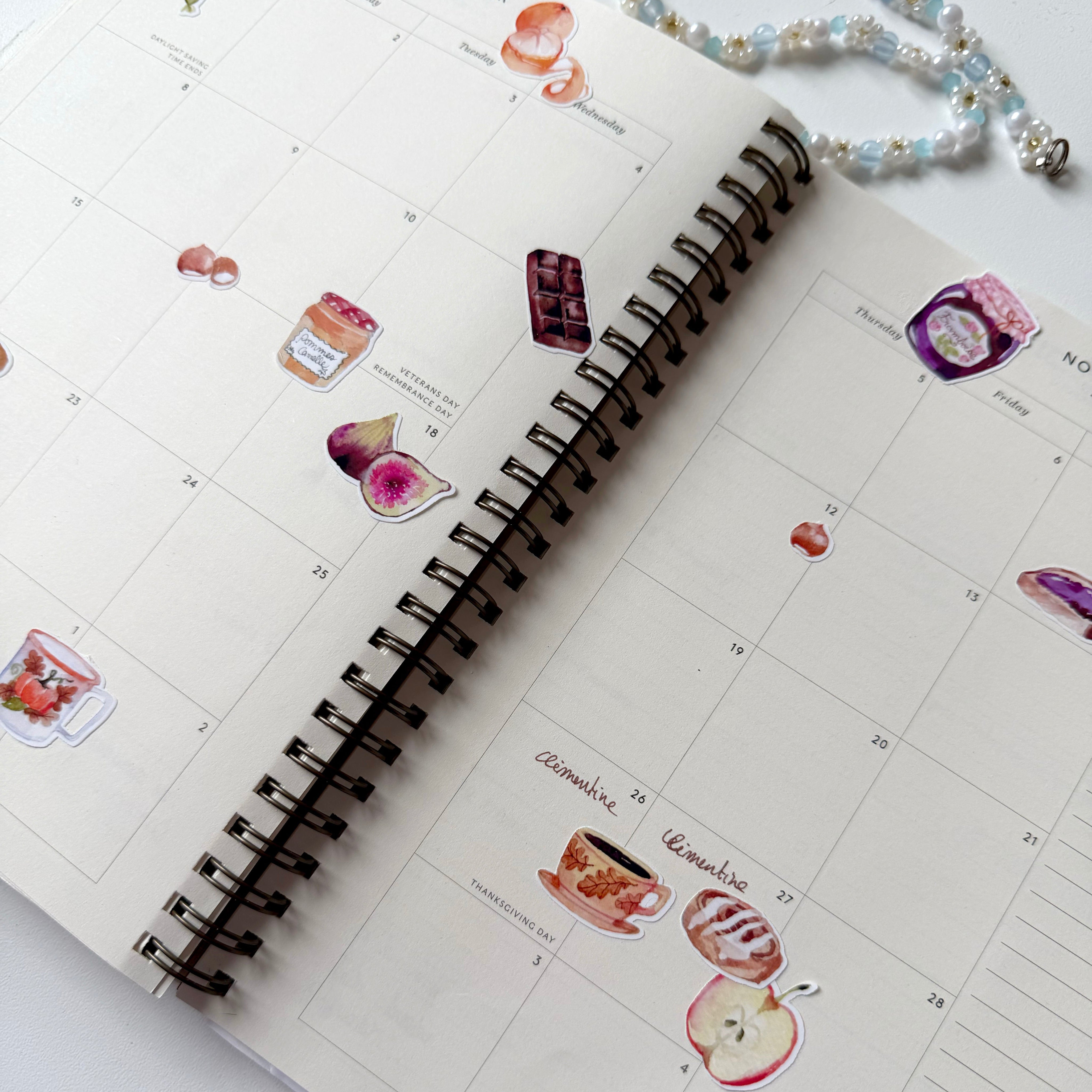 Planche de stickers - Goûter d'automne