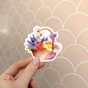 Sticker panier fleuri et fruité