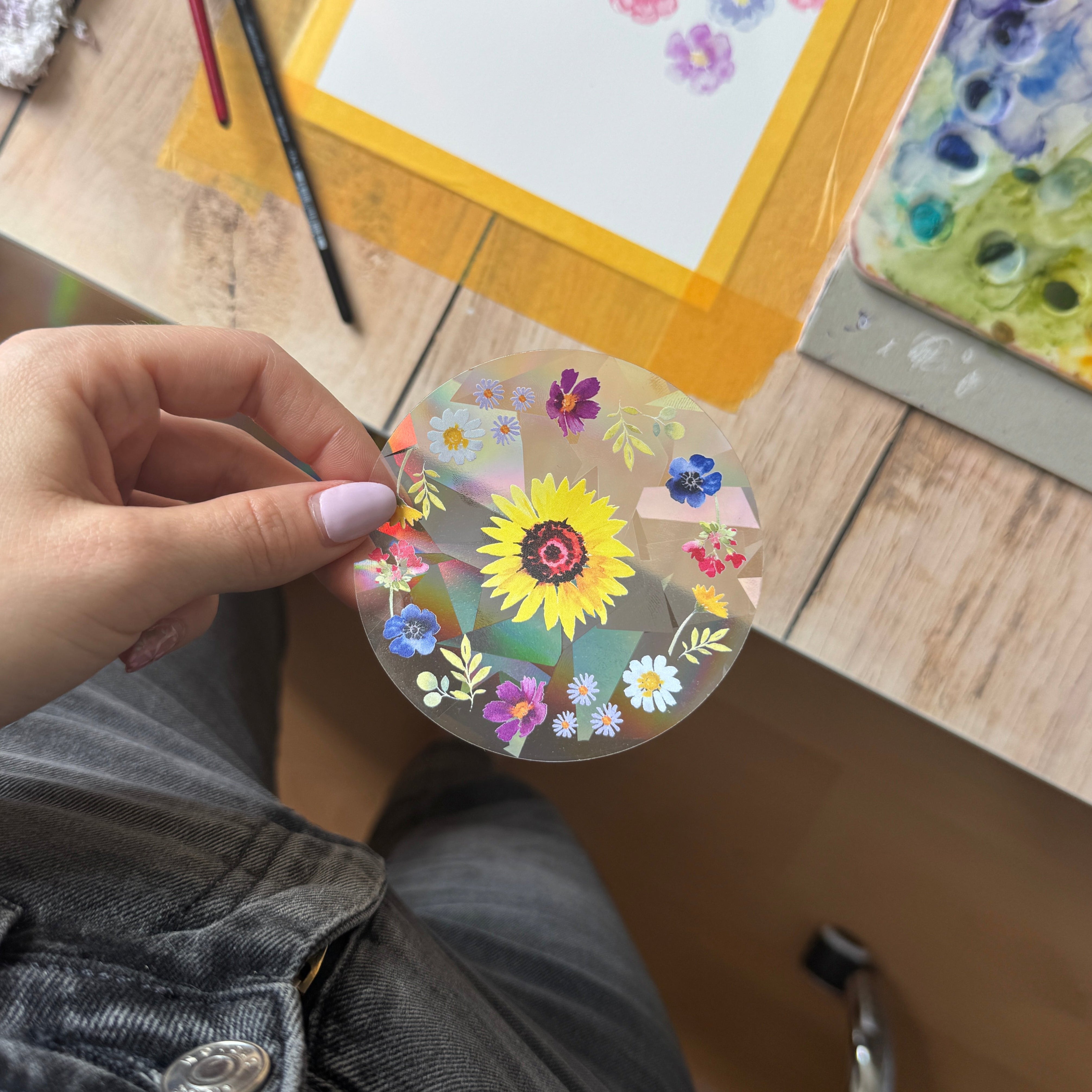 Sticker Suncatcher "Sunflower"