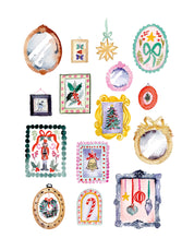 Carte de voeux - Cadres de fête (+enveloppe Kraft )