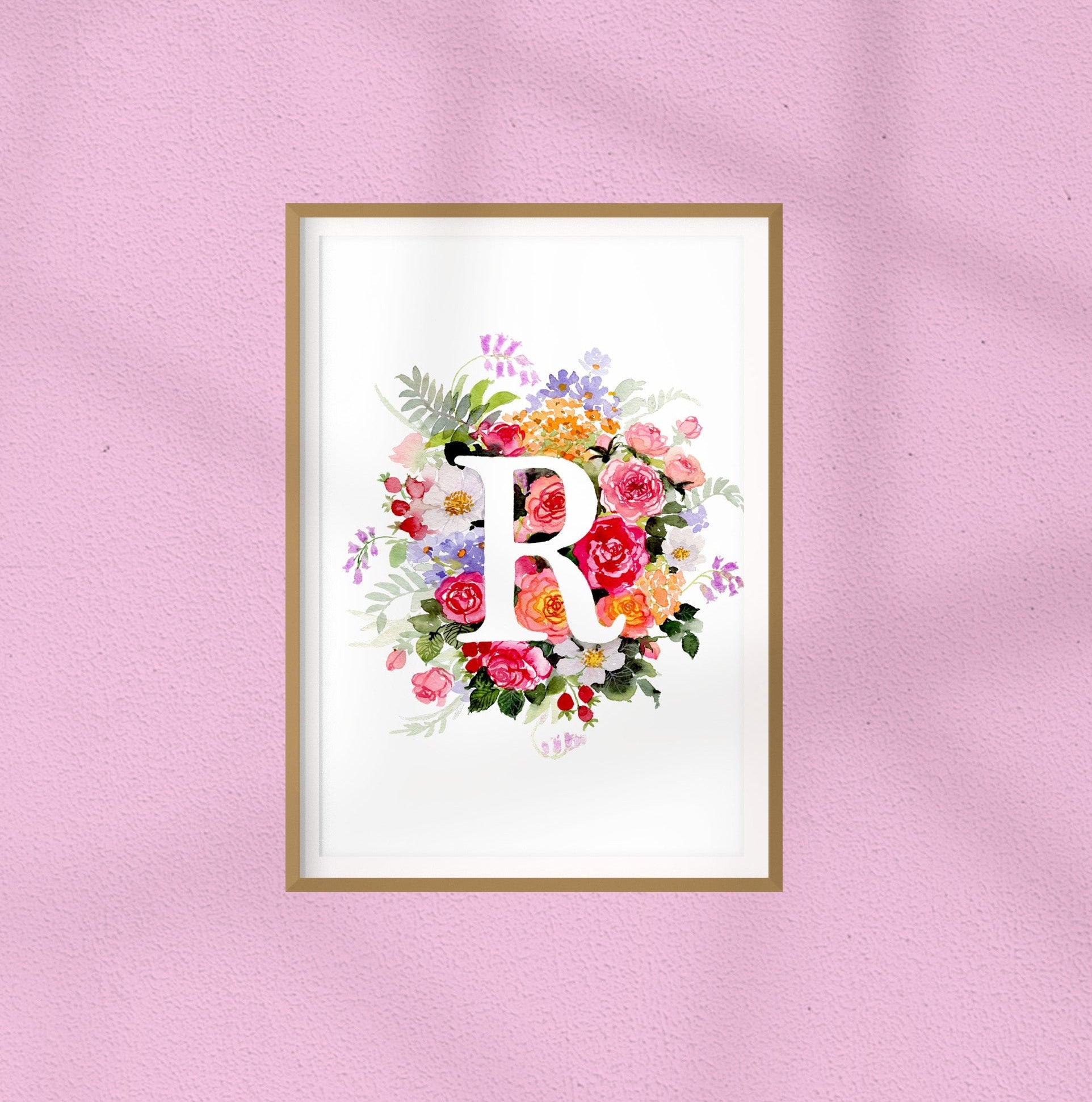 Monogramme décoré "R"