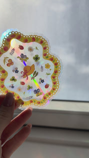 Sticker Suncatcher Retour au jardin