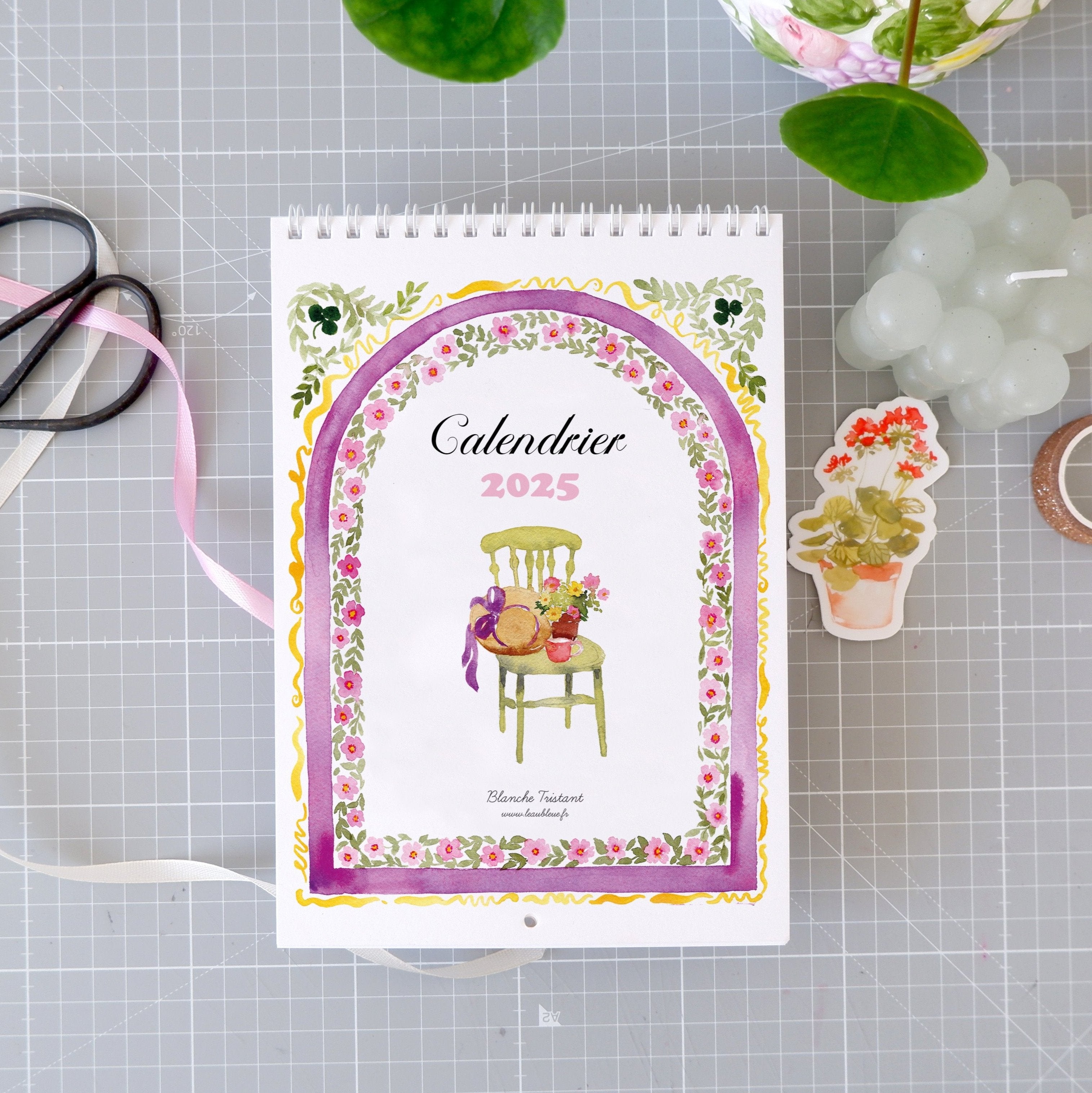 Calendrier Mural 2025 Bouquet De Fleurs A5 - Seelenzauber Format Paysage
