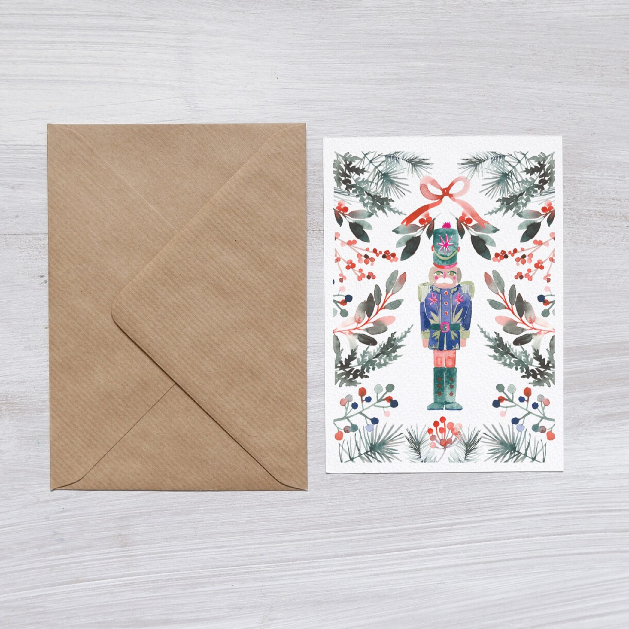 Carte de voeux Casse Noisettes (+enveloppe Kraft )