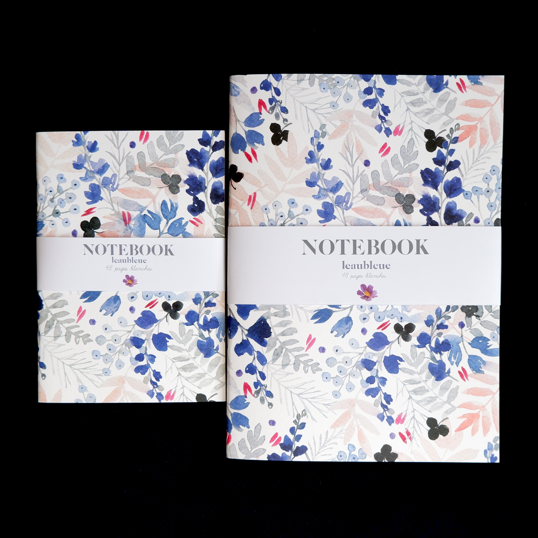 NOTEBOOK Fleuri "Blue mood" - A6 ou A5
