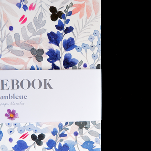 NOTEBOOK Fleuri "Blue mood" - A6 ou A5