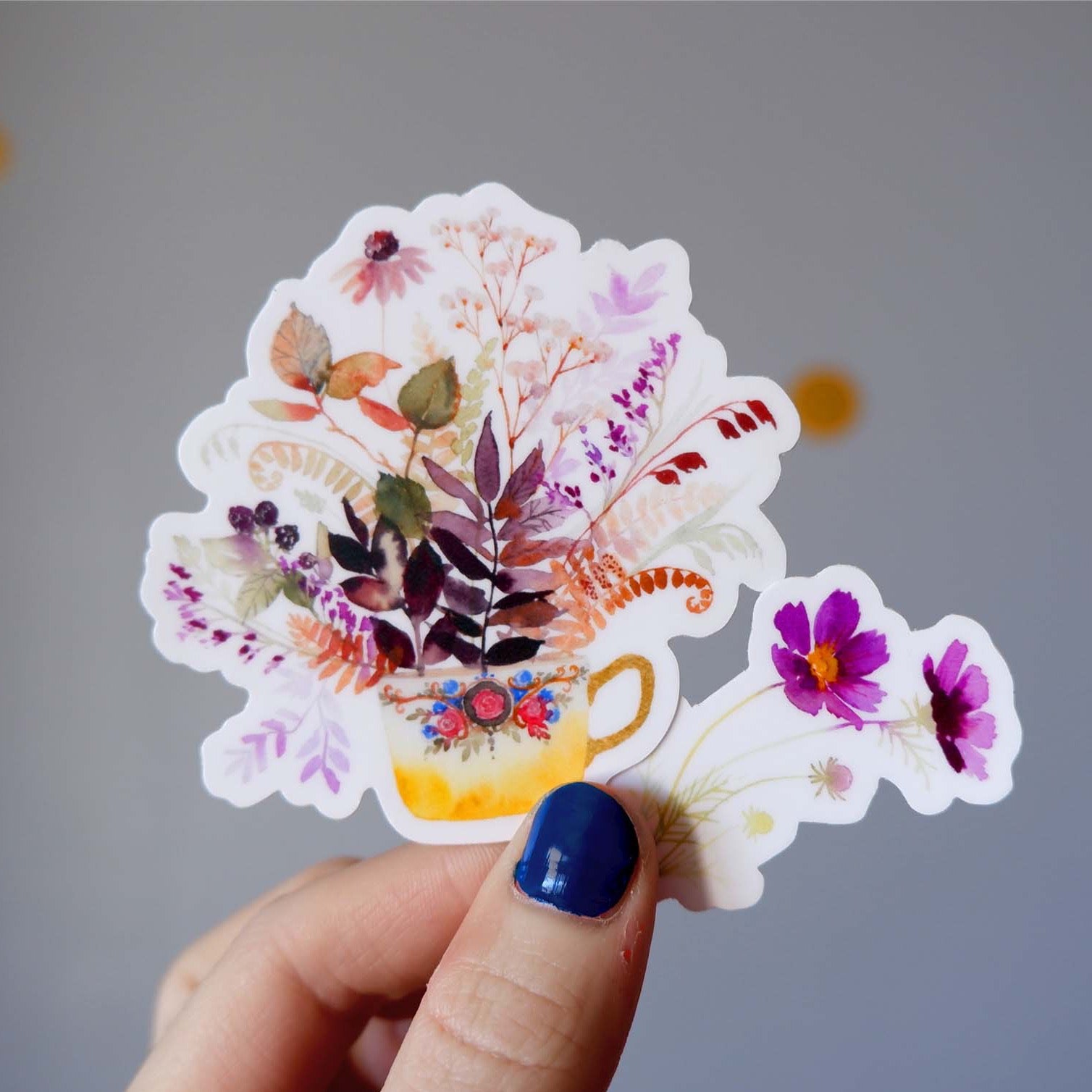Lot de Stickers vinyle "Tasse Cosmos"