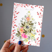 Carte de voeux Sapin "Joyeux Noël"(+enveloppe Kraft )