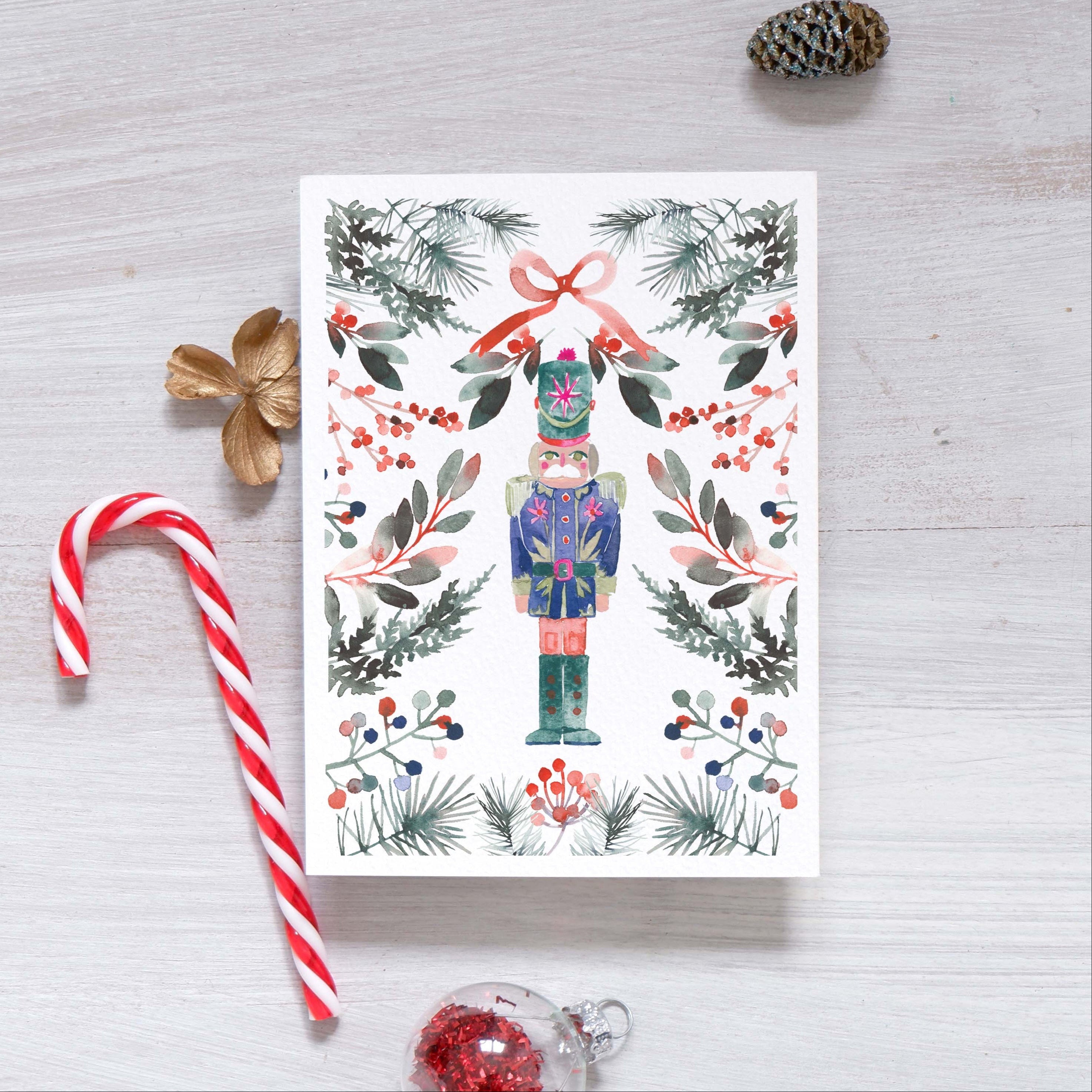 Carte de voeux Casse Noisettes (+enveloppe Kraft )