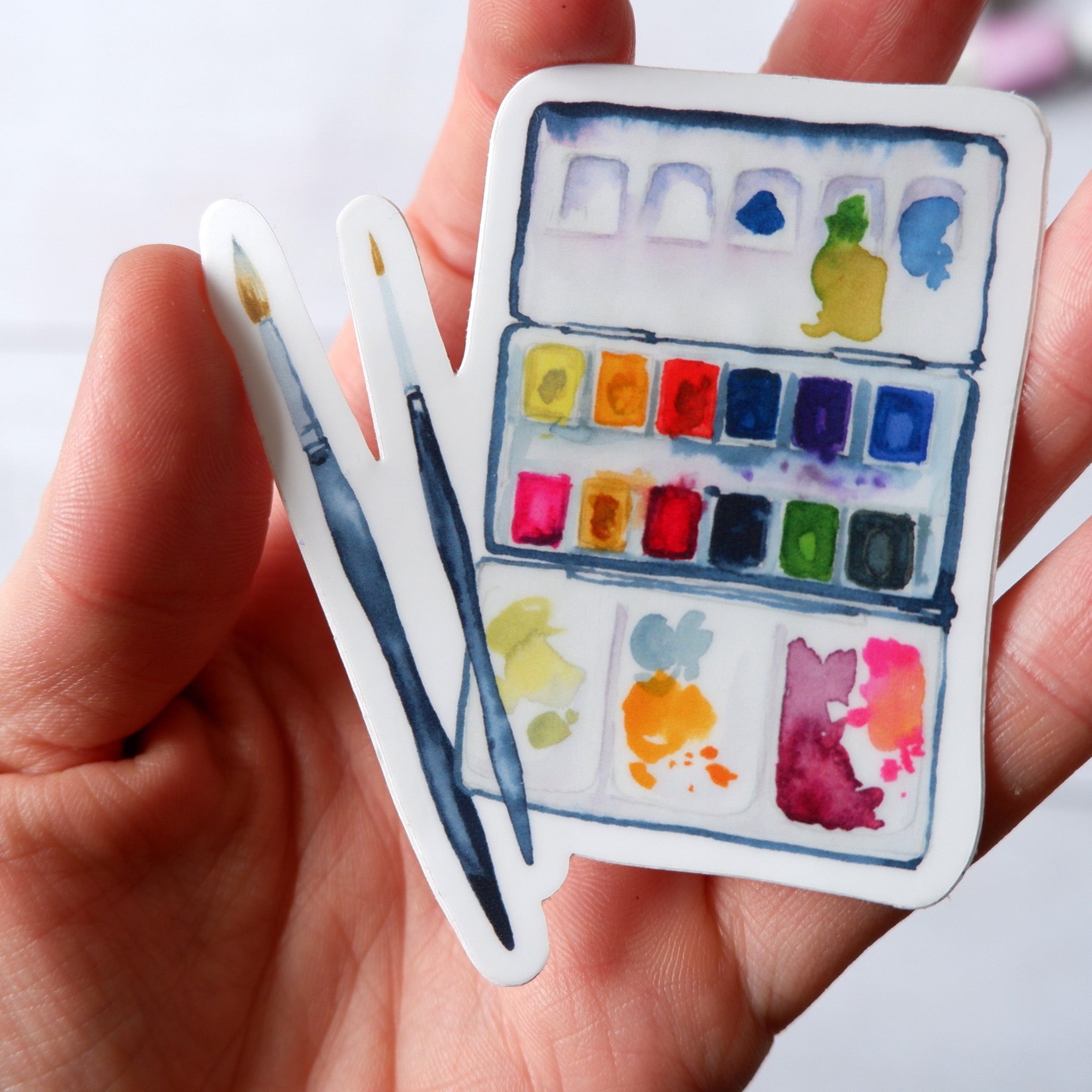 Sticker vinyle "Palette aquarelle"