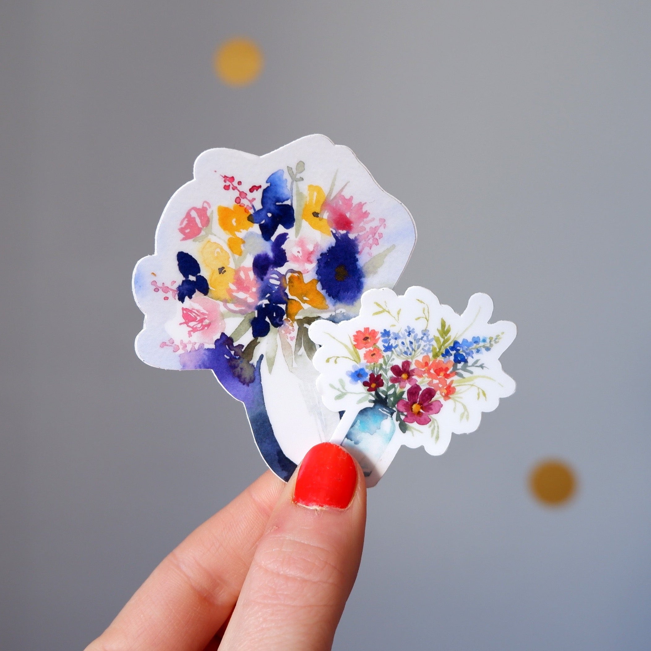 Lot de Stickers vinyle "Petits vases"