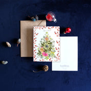 Carte de voeux Sapin "Joyeux Noël"(+enveloppe Kraft )