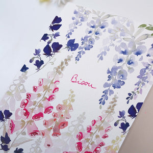 CARTE (+enveloppe blanche) - Bisou