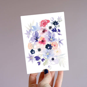 CARTE (+enveloppe blanche) - Bouquet Pastel